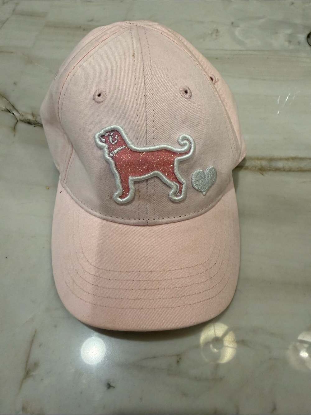 Black Dog Baseball Cap - Pink